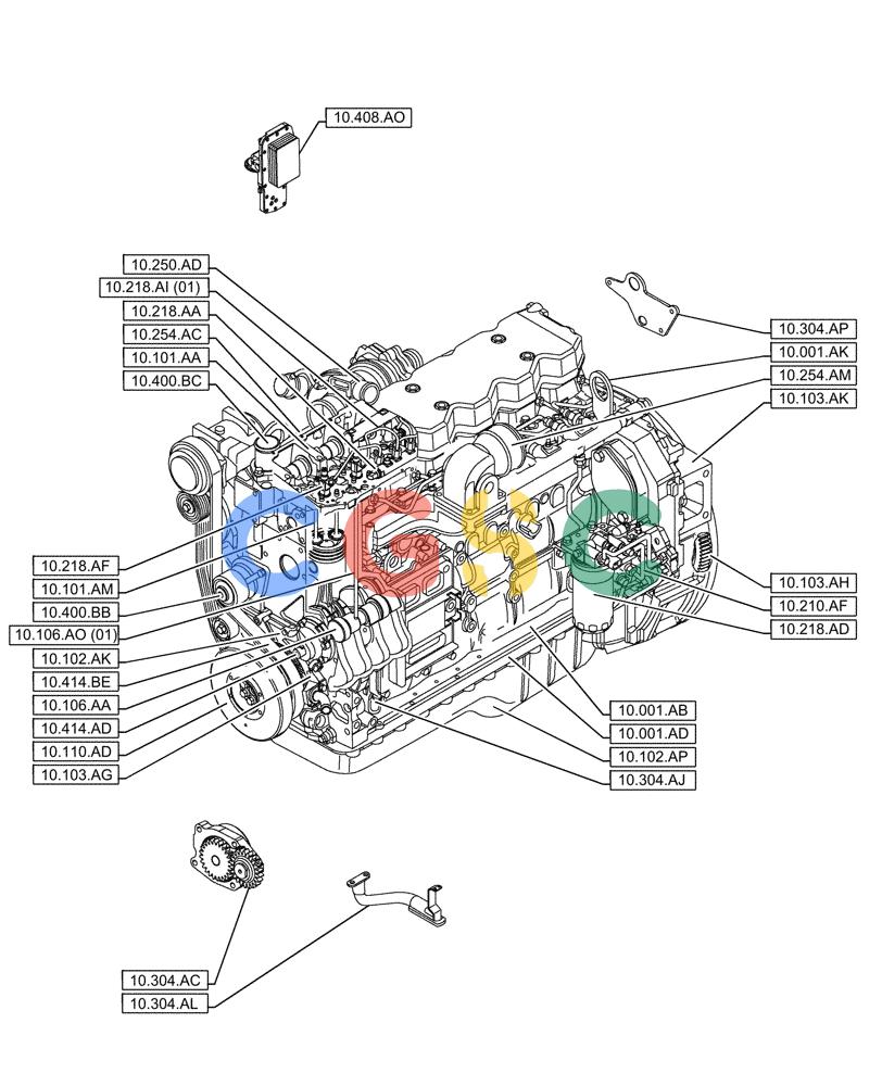 神钢零件查询(F4HFE613F B004) - ENGINE - 5801743984 - 47524029 (7/14-) (00.000.10) - PICTORIAL INDEX - ENGINE Kobelco