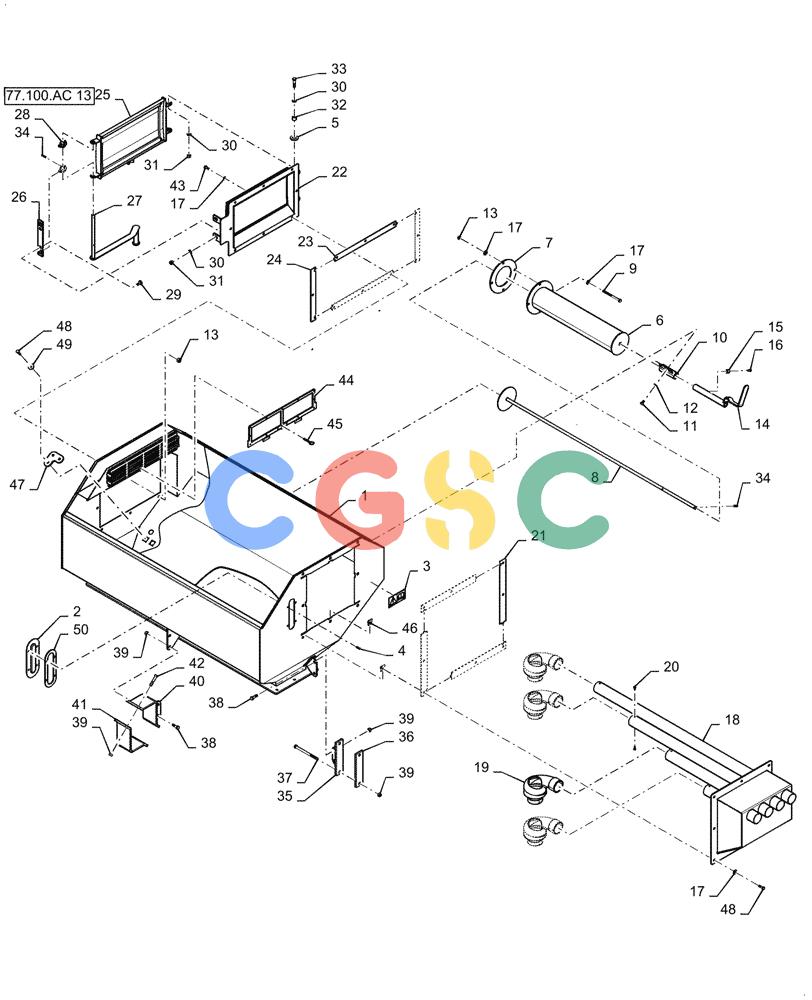 凯斯零件查询(4955) - PRECISION AIR CART (11/15-) (77.100.AC[10]) - AUXILIARY TANK NARROW Case Agriculture