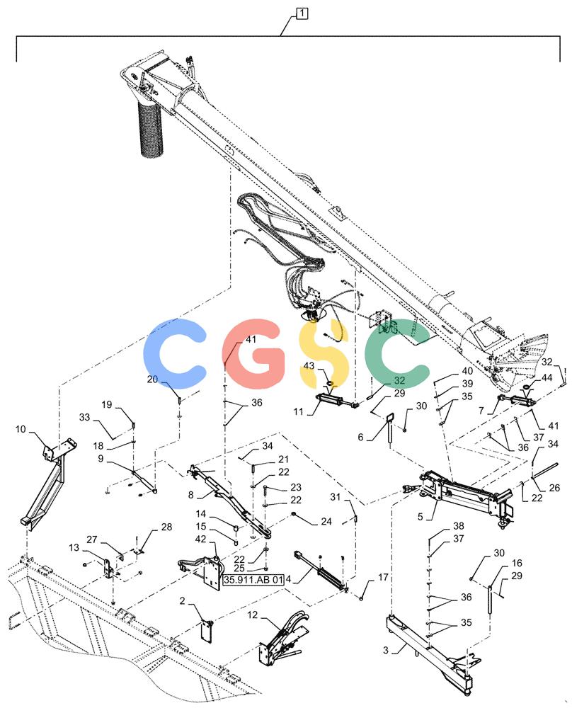 凯斯零件查询(4955) - PRECISION AIR CART (11/15-) (77.100.XX[01]) - CONVEYOR HYDRAULIC CONTROL 580 Case Agriculture