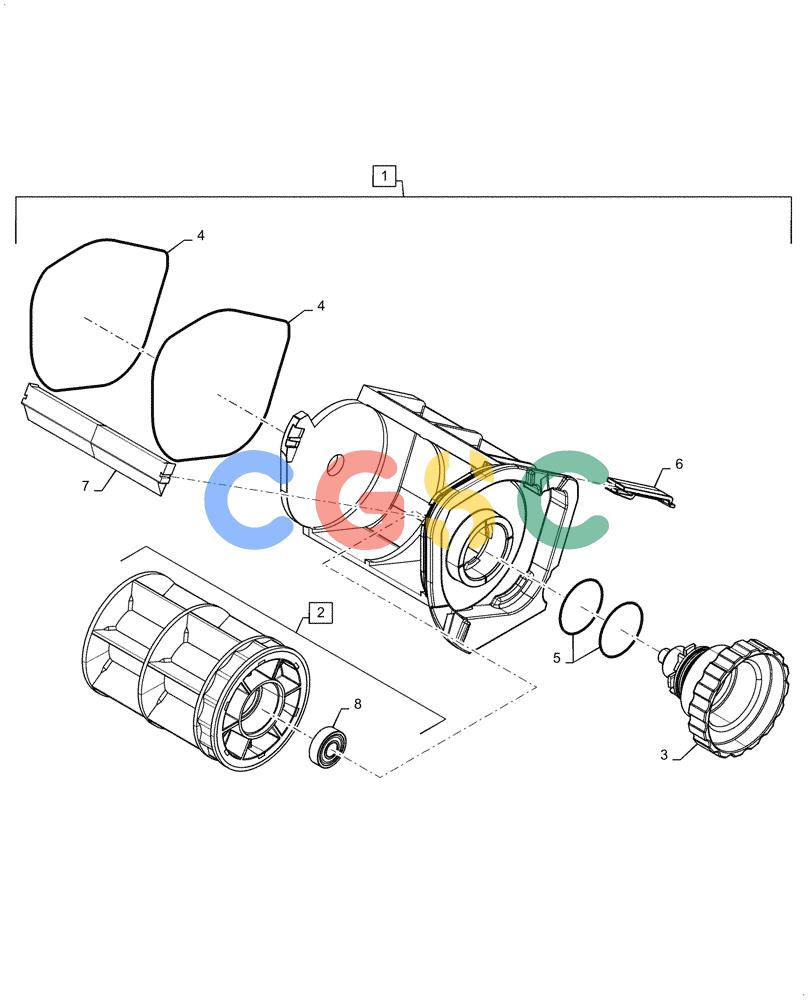 凯斯零件查询(4955) - PRECISION AIR CART (11/15-) (61.904.AD[01]) - FRAME, ROLLER CARTRIDGE, FULL WIDTH Case Agriculture