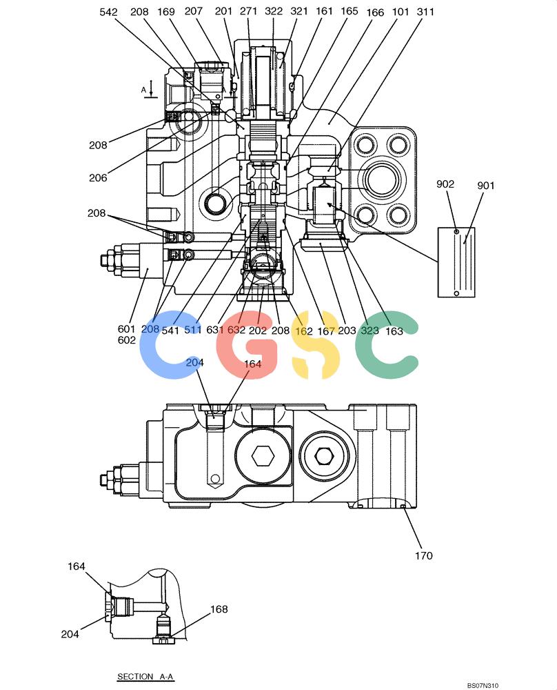纽荷兰零件查询(E135B) - CRAWLER EXCAVATOR TIER 3 - ASN YH05-07001 (N8TA13006) (1/08-) (08-24[00]) - VALVE ASSEMBLY, HOLDING (YB28V00009F1 & YB28V00009F2) New Holland Constructuion