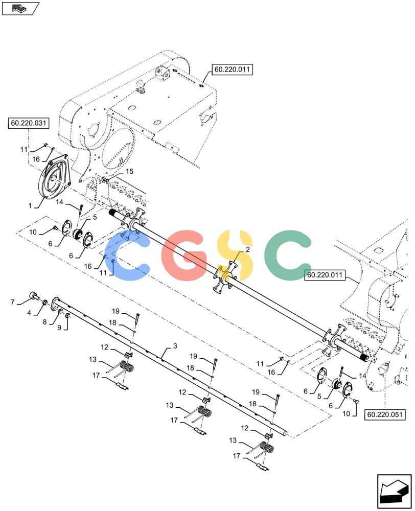 凯斯零件查询(LB434S XL) - BALER (11/16-) (60.220.072) - PICK-UP, REEL - D137 Case Agriculture