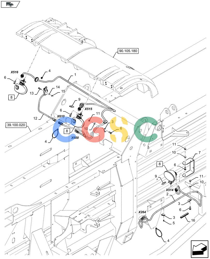 凯斯零件查询(LB434S) - BALER (9/12-) (55.404.041) - KNOTTER AND NEEDLE LIGHTS - D137 Case Agriculture