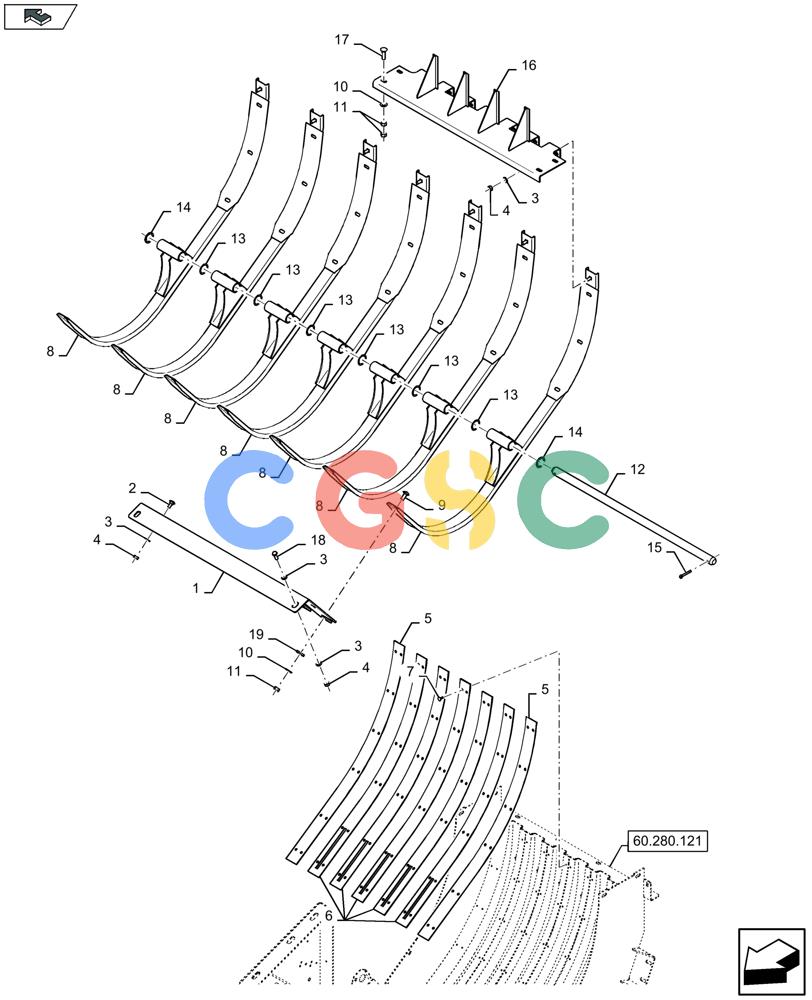凯斯零件查询(LB334P) - BALER (9/12-) (60.280.131) - FEED CHAMBER, PLATES - D151 Case Agriculture