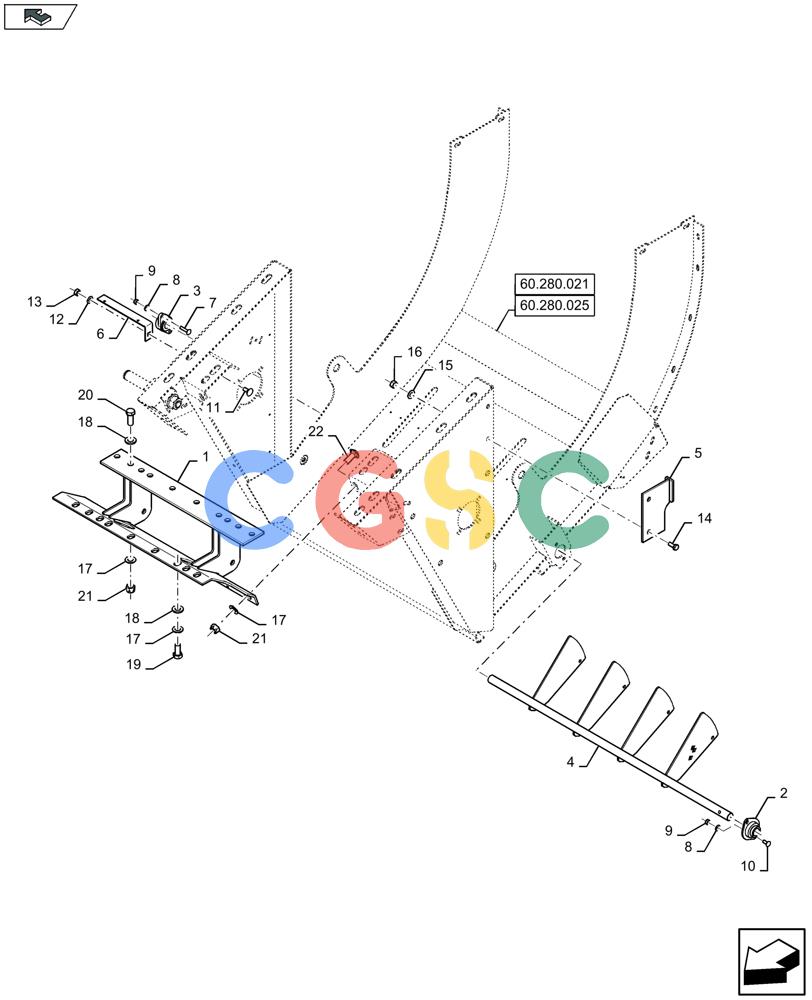 凯斯零件查询(LB434S) - BALER (9/12-) (60.280.031) - FEED CHAMBER, SHAFT - D151 Case Agriculture