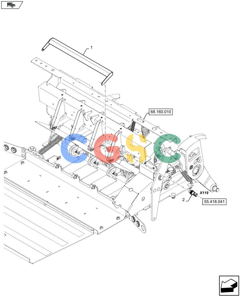 凯斯零件查询(LB434S) - BALER (9/12-) (55.433.020) - SINGLE MISTIE INDICATOR SENSOR - F137150 Case Agriculture