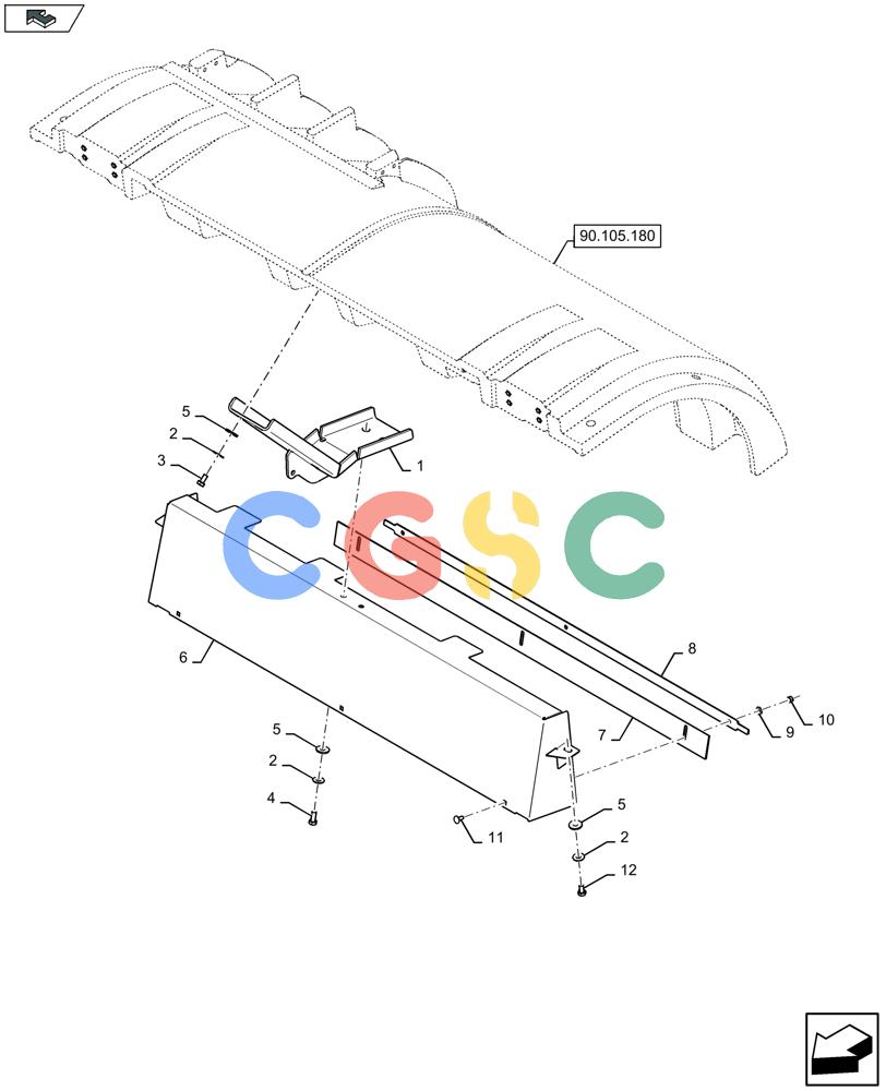 凯斯零件查询(LB434S XL) - BALER (11/16-) (90.105.210) - KNOTTER SHIELDING COVER PLATE Case Agriculture