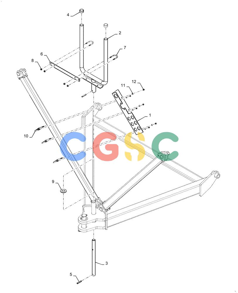 凯斯零件查询(4955) - PRECISION AIR CART (11/15-) (37.162.AA[05]) - AIR PACK HANGER Case Agriculture
