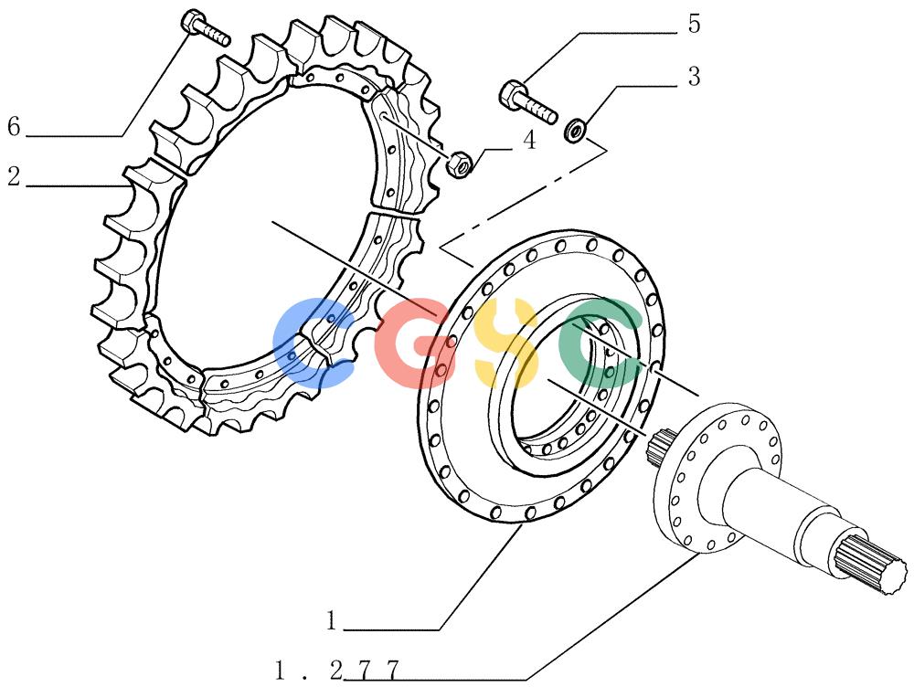 纽荷兰零件查询(DC180.B) - CRAWLER DOZER TIER 2 (3/03-) (1.266[02]) - SPROCKET New Holland Constructuion
