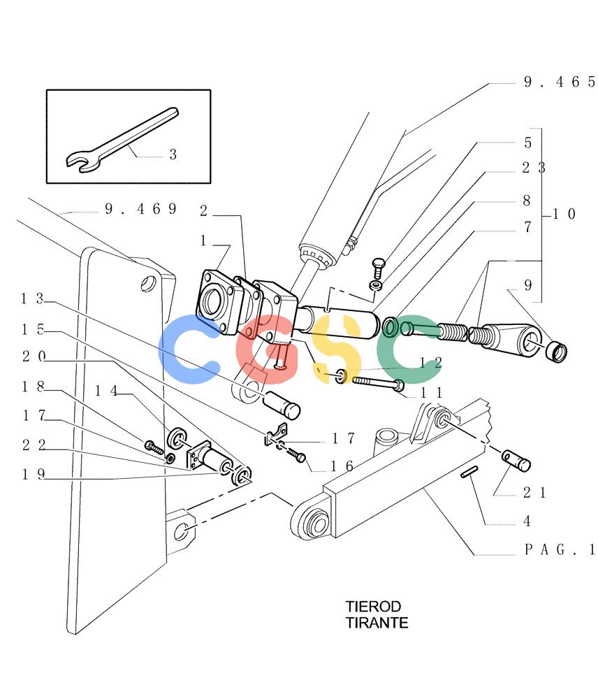 纽荷兰零件查询(DC150PS) - CRAWLER DOZER (9.467[02]) - PUSHBEAMS AND STRUTS (HSU) - CYLINDER - OPTIONAL CODE 76075343 New Holland Constructuion