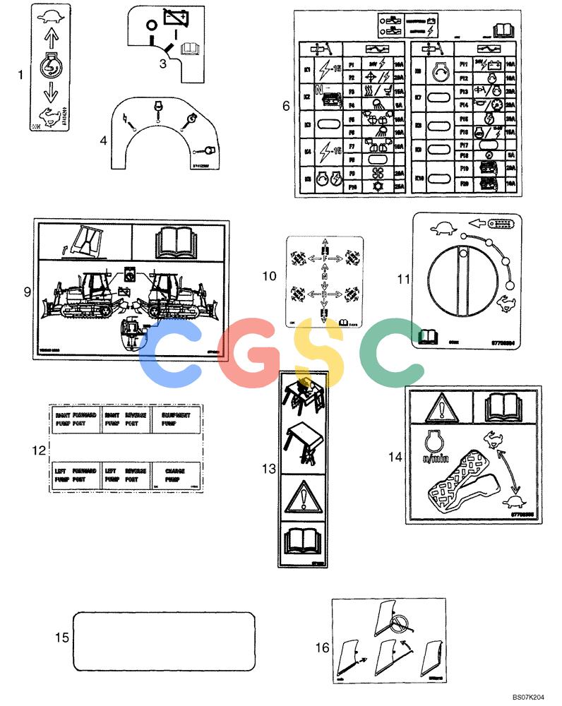 纽荷兰零件查询(D150B) - CRAWLER DOZER TIER 3 (HYDRO) (10/07-) (09-39) - DECALS New Holland Constructuion