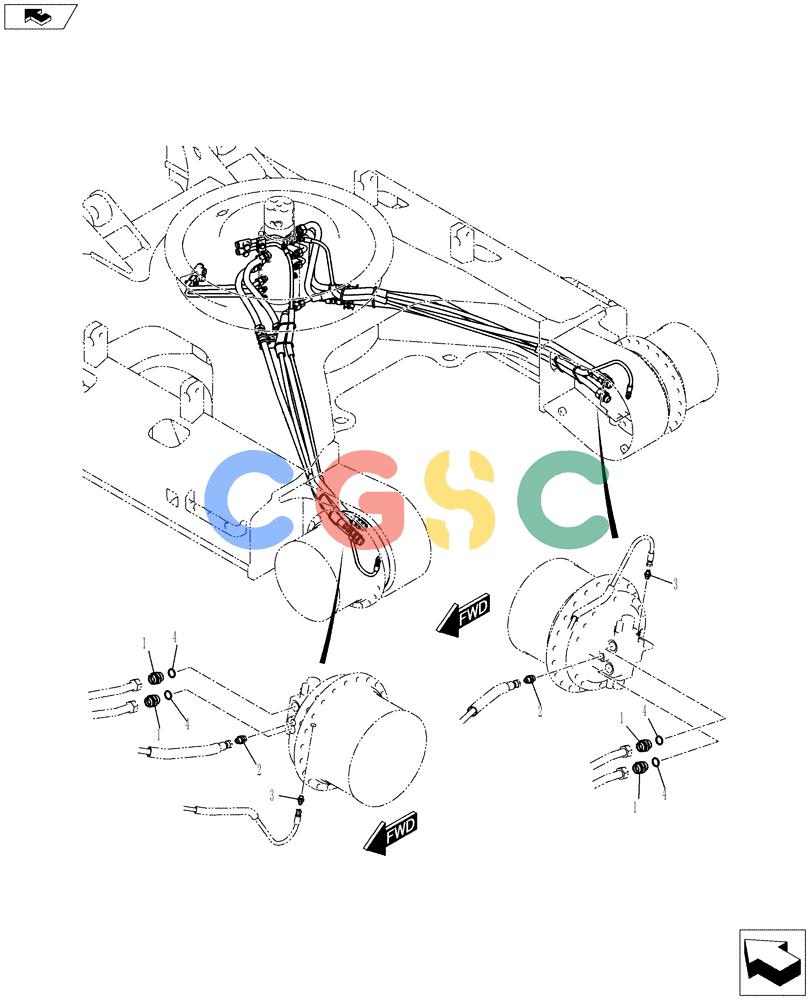 神钢零件查询(ED150-2) - BLADE RUNNER EXCAVATOR/DOZER ASN LH01-01001 (1/09-12/12) (02-015[00]) - HYDRAULIC LINES, PROPEL Kobelco