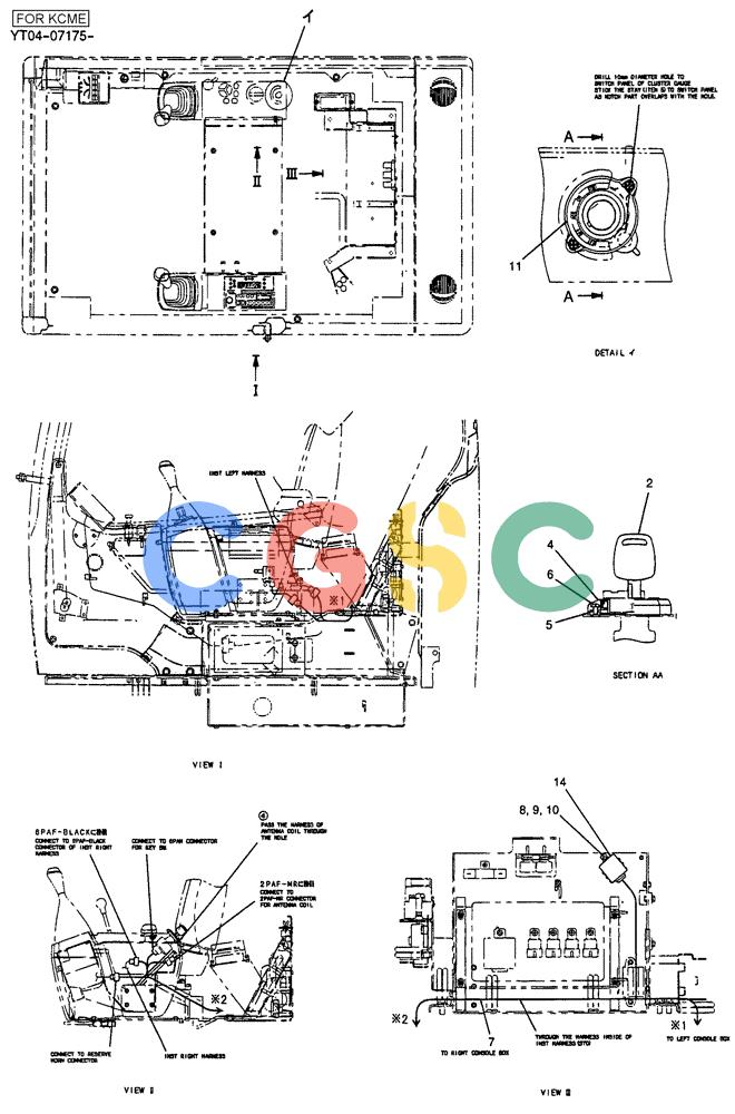 纽荷兰零件查询(E70SR) - MIDI CRAWLER EXCAVATOR ASN YT04-07175 (05-015[01]) - ELEC ASSY, UPP (FOR ANTI-THEFT) New Holland Constructuion