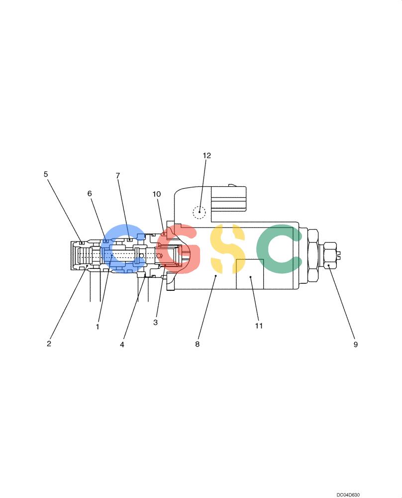 纽荷兰零件查询(EH130) - CRAWLER EXCAVATOR (3/04-) (08 -58[00]) - VALVE ASSY, SOLENOID (YT35V00013F1) New Holland Constructuion