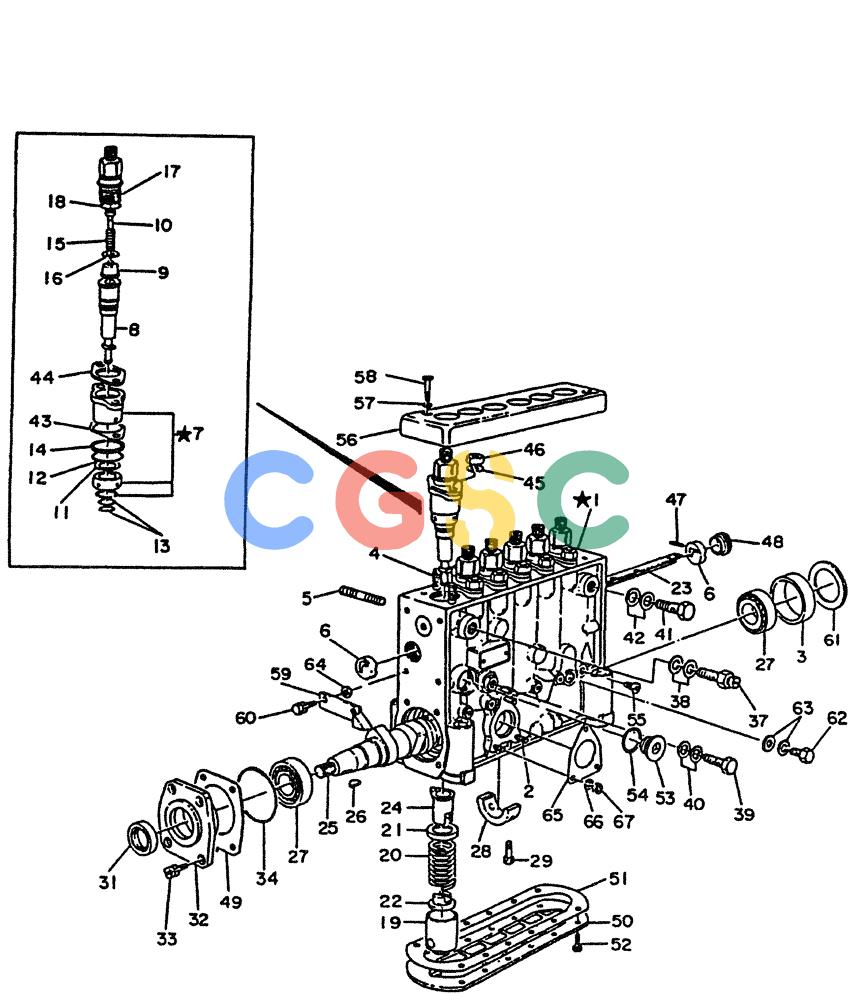神钢零件查询(PE6T04) - NISSAN DIESEL ENGINE - LK900 & LK700A W/TURBO (1/03-12/06) (05-005) - PUMP-INJECTION, (INNER PARTS) Kobelco