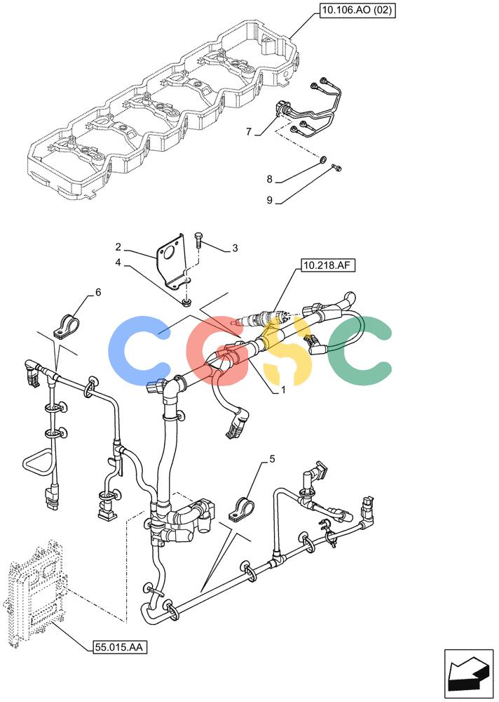 神钢零件查询(F4HFE613J A006) - ENGINE 5801757723 - 47544094 (11/12-) (55.010.AA) - ENGINE, CABLE Kobelco