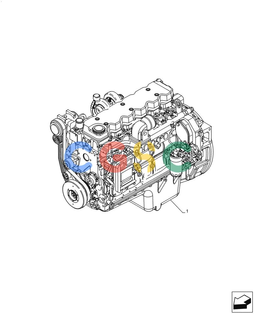 神钢零件查询(F4HFE613W B005) - ENGINE 5801751530 - 47538792 - TIER4B (1/15-) (10.001.AD) - ENGINE Kobelco