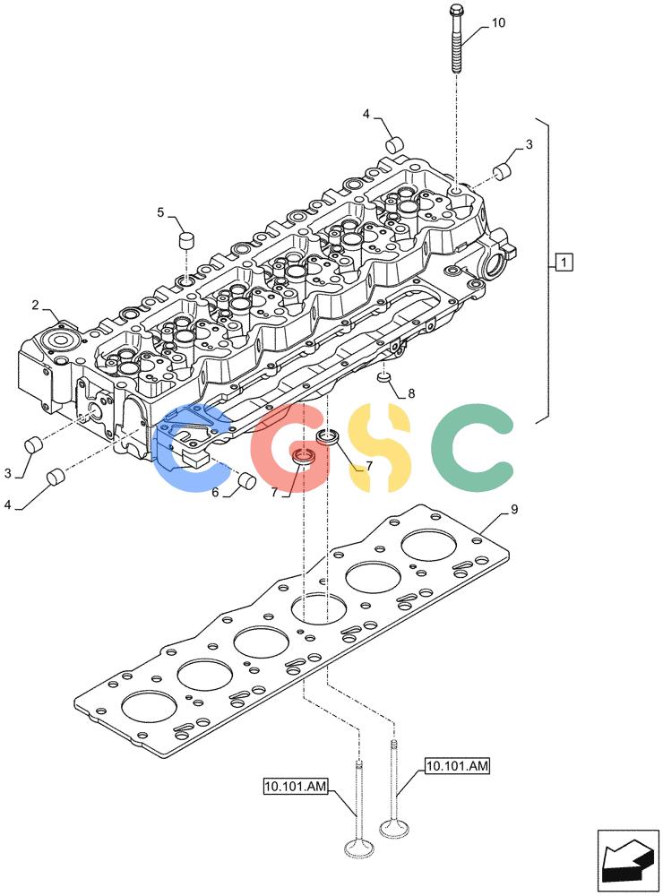 神钢零件查询(F4HFE613J A006) - ENGINE 5801757723 - 47544094 (11/12-) (10.101.AB) - VALVE COVER Kobelco