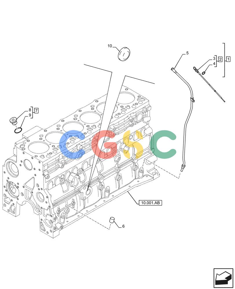 神钢零件查询(F4HFE613J A006) - ENGINE 5801757723 - 47544094 (11/12-) (10.304.AJ) - ENGINE OIL, DIPSTICK Kobelco