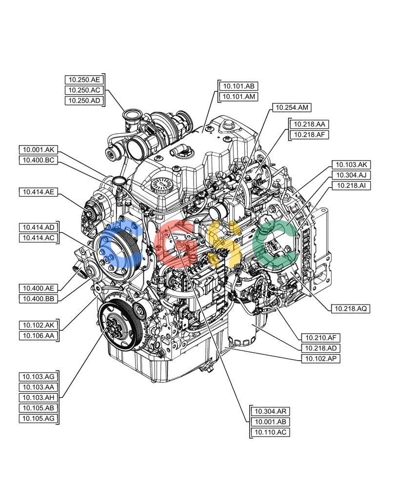 神钢零件查询(F4HFE413P A001) - ENGINE - 5801655811 - 47426272 (11/13-) (10.000.00[01]) - SECTION INDEX - ENGINE Kobelco