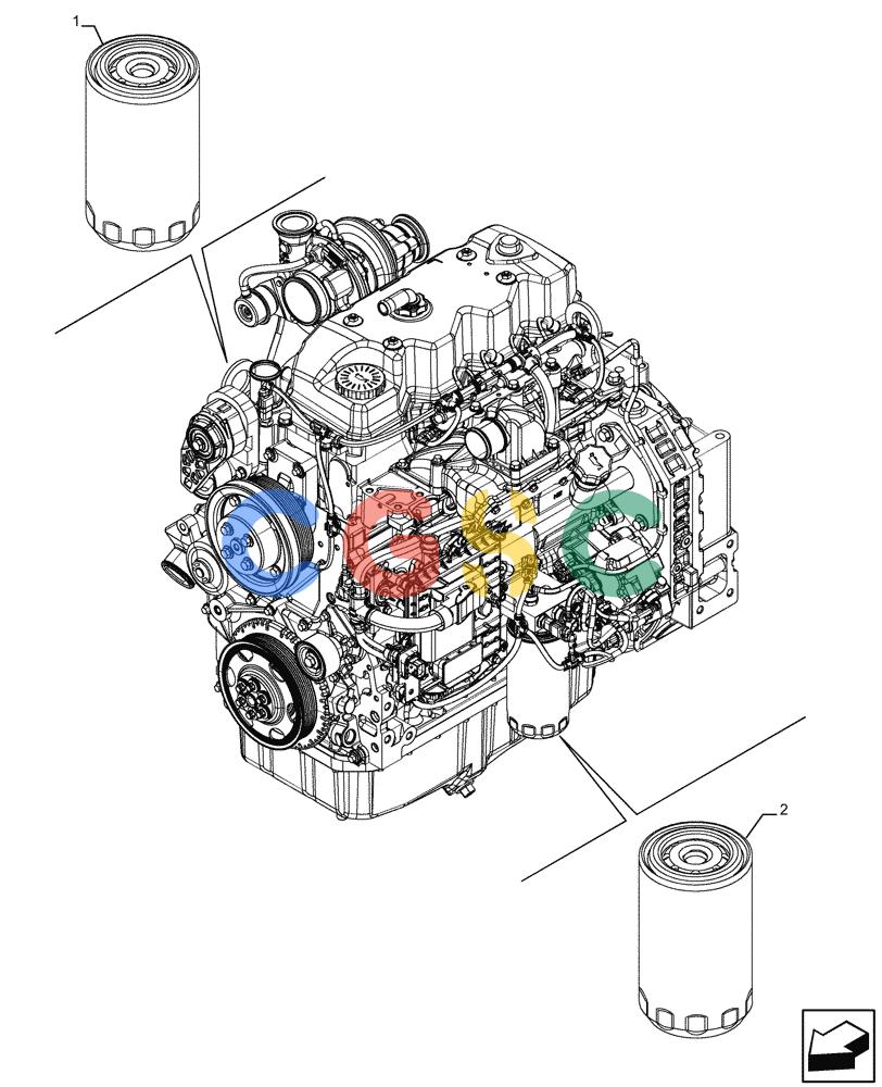 神钢零件查询(F4HFE413P A001) - ENGINE - 5801655811 - 47426272 (11/13-) (05.100.03[01]) - FILTERS Kobelco