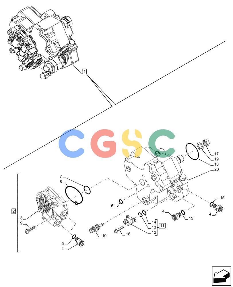 神钢零件查询(F4HFE413P A001) - ENGINE - 5801655811 - 47426272 (11/13-) (10.218.AQ[02]) - FUEL INJECTION PUMP Kobelco