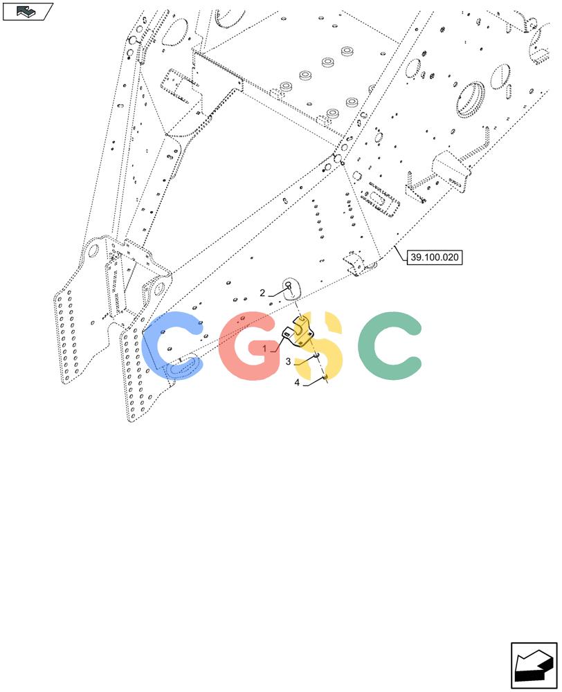 凯斯零件查询(LB434S XL) - BALER (11/16-) (90.118.090) - LIGHTS ARMS, RAIL - FOR NA ONLY Case Agriculture