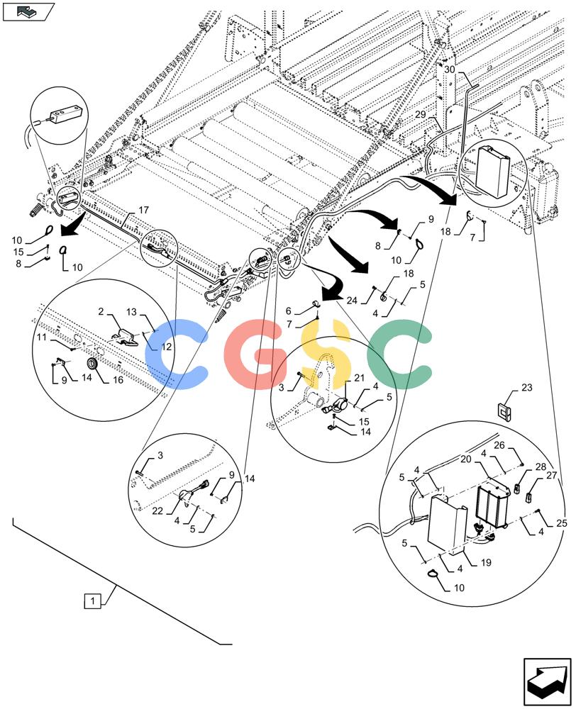 凯斯零件查询(LB434S XL) - BALER (11/16-) (88.070.020[03]) - DIA KIT: BALE WEIGHING SYSTEM Case Agriculture