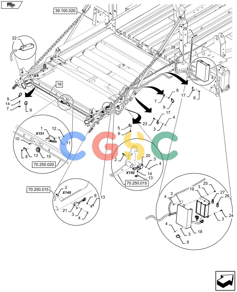 凯斯零件查询(LB434S XL) - BALER (11/16-) (55.418.075) - ELECTRICITY, BALE WEIGHING SYSTEM Case Agriculture
