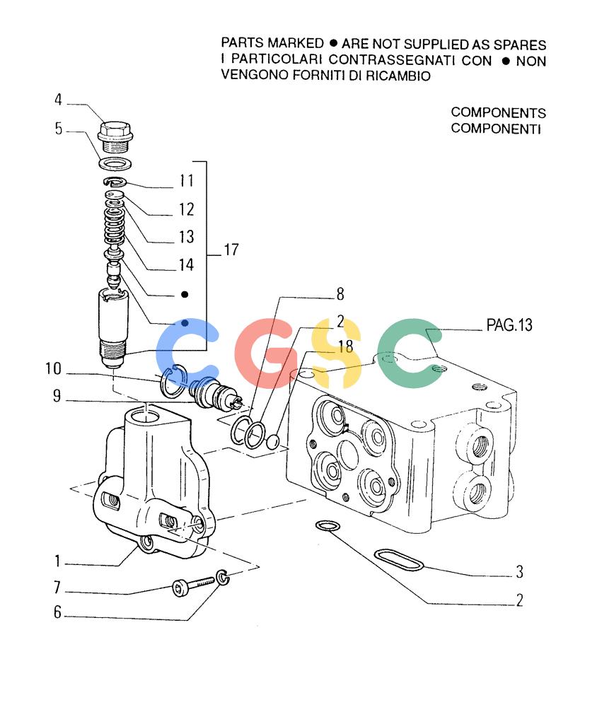 纽荷兰零件查询(FD255) - CRAWLER DOZER (N.A. VERSION) (7/95-) (1.277[14]) - REAR TRANSMISSION - CONTROL VALVE New Holland Constructuion