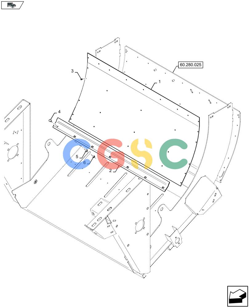 凯斯零件查询(LB434S XL) - BALER (11/16-) (60.280.145) - BOTTOM FILLER PLATE Case Agriculture