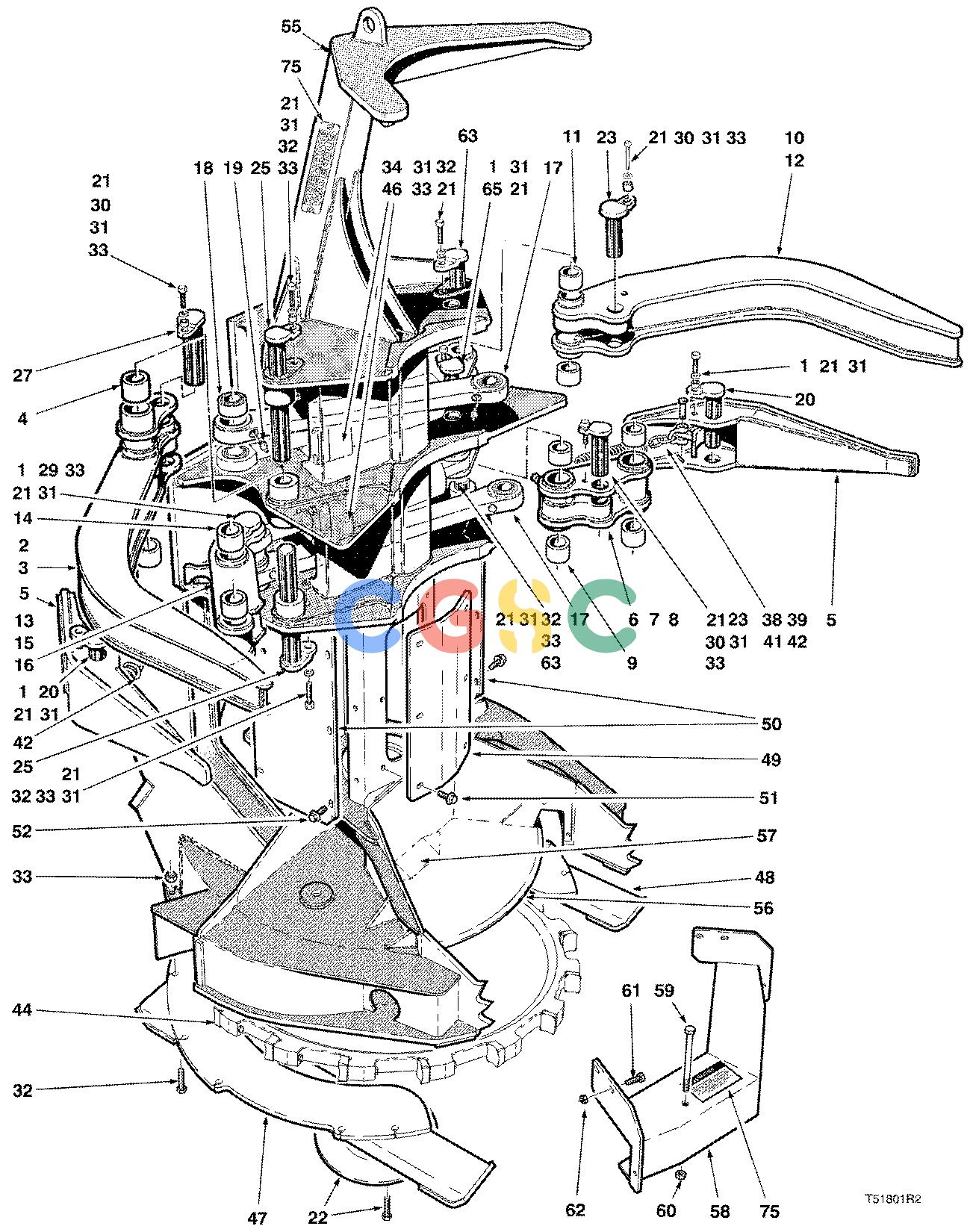 约翰迪尔零件查询D566 - ATTACHMENTS FELLING HEAD FR5000 ( 981210 - ) 4534-029/18 [4534-029/18]EPC John Deere online