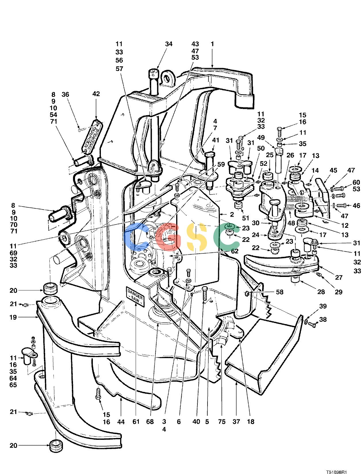 约翰迪尔零件查询D536 - ATTACHMENTS FELLING HEAD JD643D ( 980001 - ) 4534-072/10 [4534-072/10]EPC John Deere online