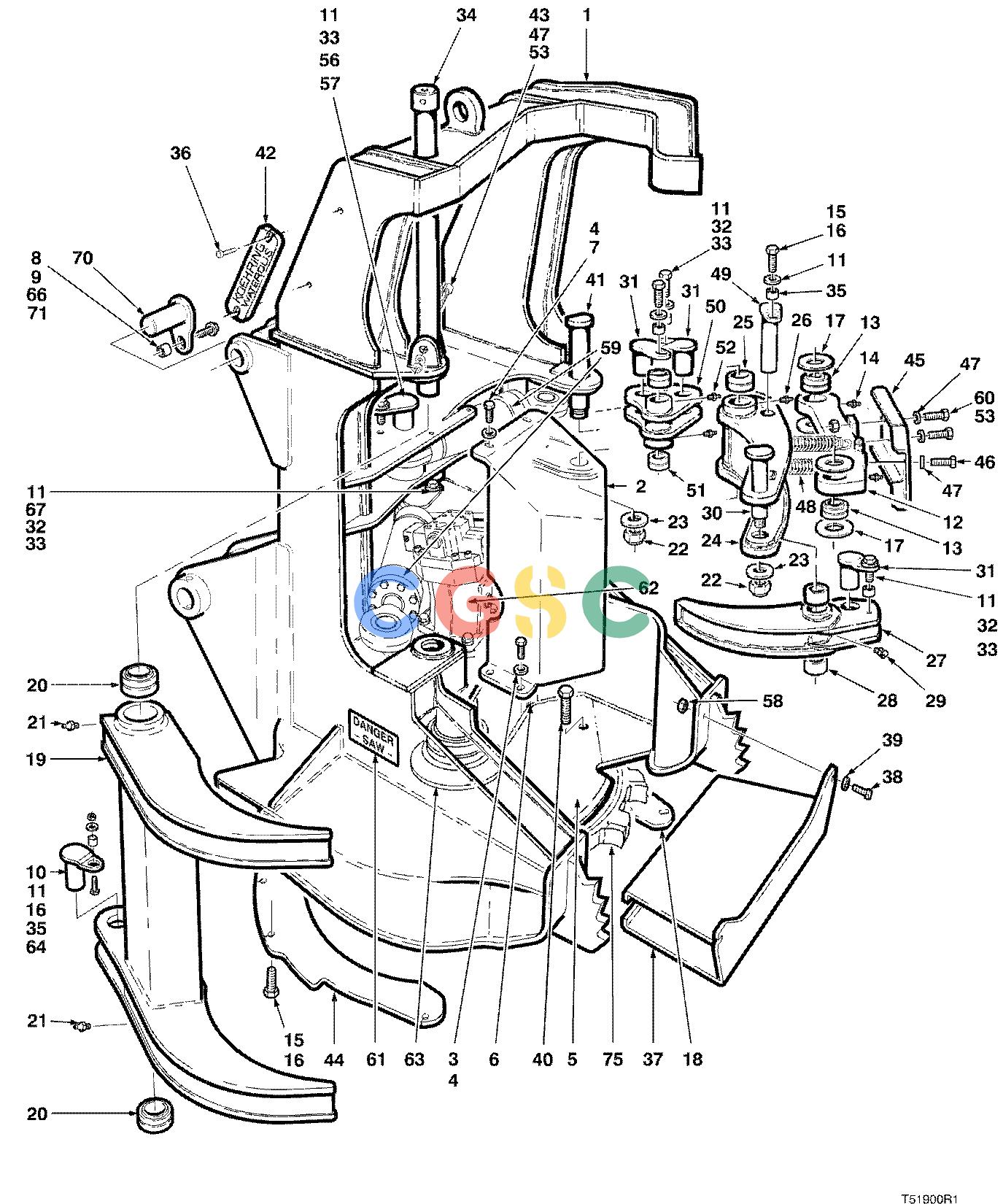 约翰迪尔零件查询D536 - ATTACHMENTS FELLING HEAD HAX611E ( 980001 - ) 4534-068/10 [4534-068/10]EPC John Deere online