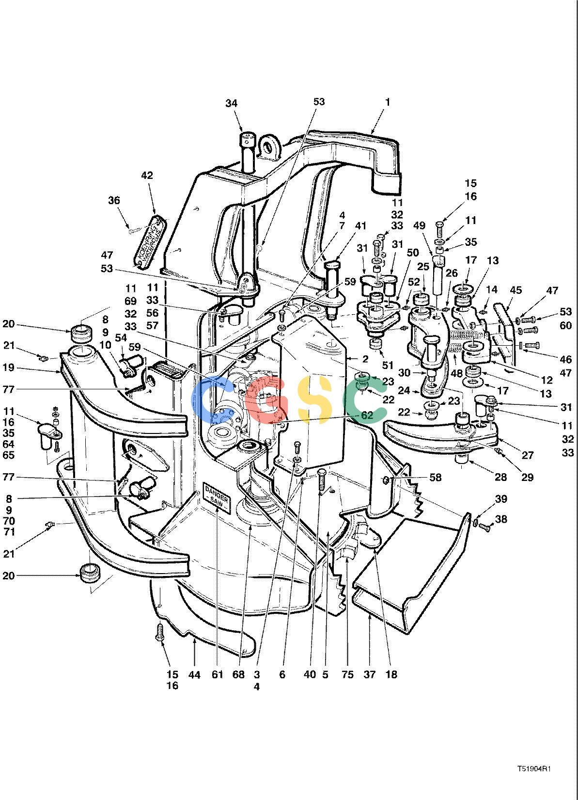 约翰迪尔零件查询D536 - ATTACHMENTS FELLING HEAD VAL503 ( 980001 - ) 4534-073/10 [4534-073/10]EPC John Deere online