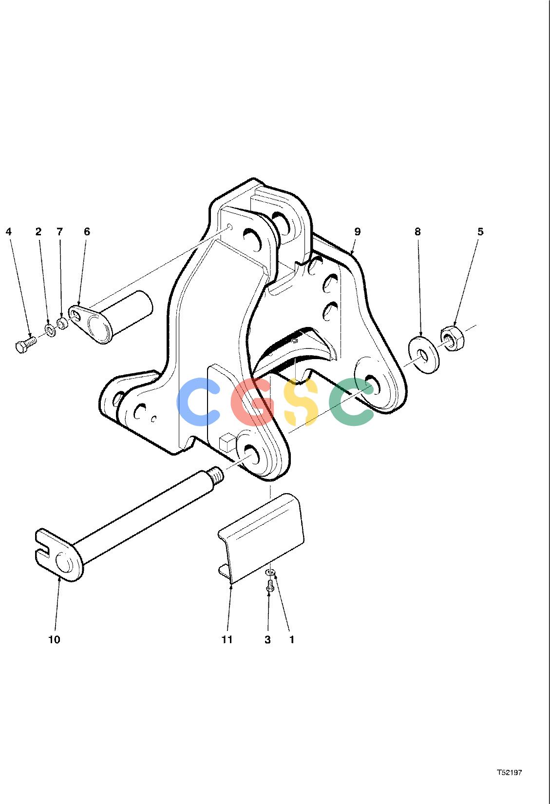 约翰迪尔零件查询S576 - ATTACHMENTS BOOM ADAPTER TJ850 ( 10BC1594 - ) 4542-096/10 [4542-096/10]EPC John Deere online
