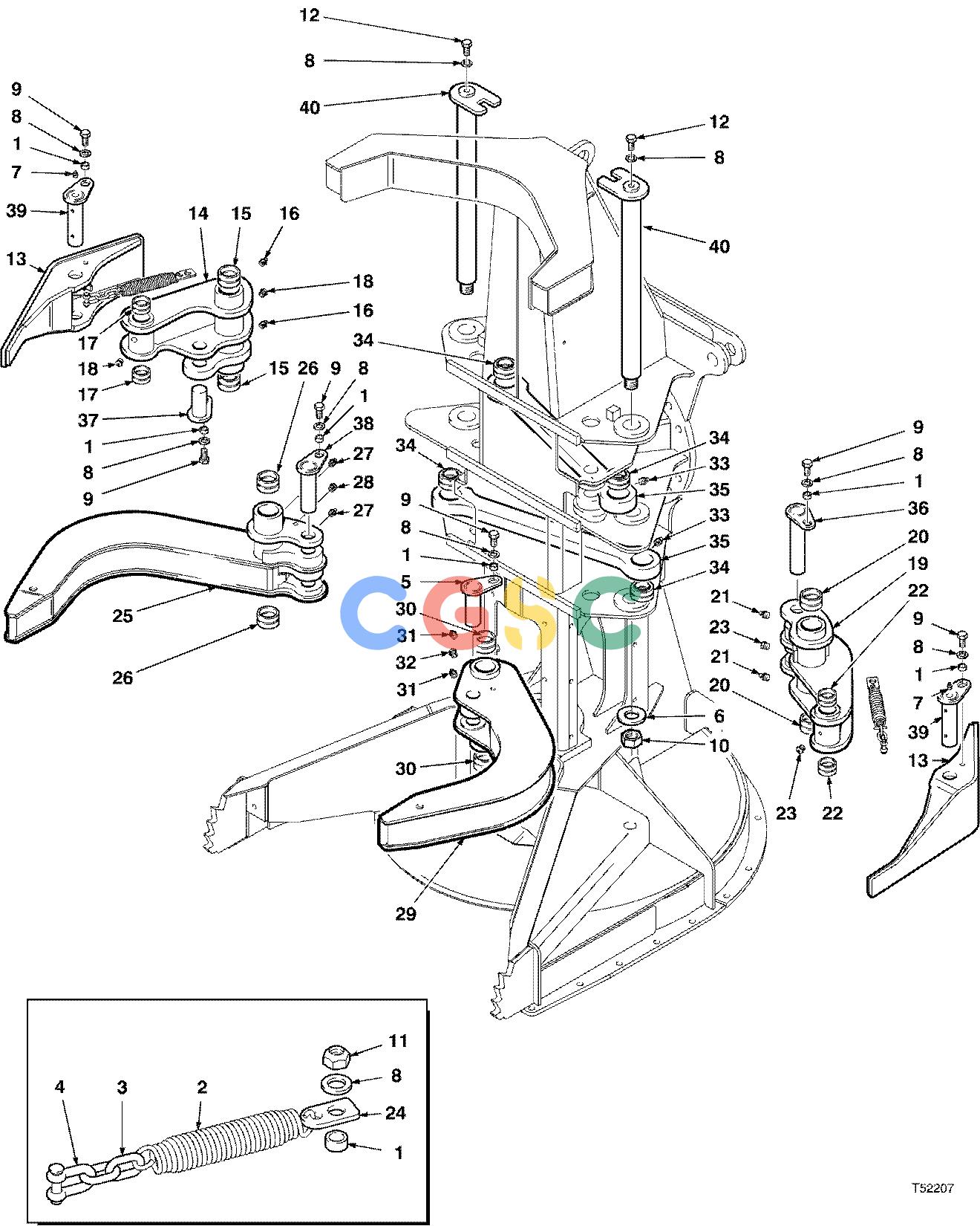 约翰迪尔零件查询S576 - ATTACHMENTS FELLING HEAD ARMS ( 10BC1594 - ) 4534-090/10 [4534-090/10]EPC John Deere online