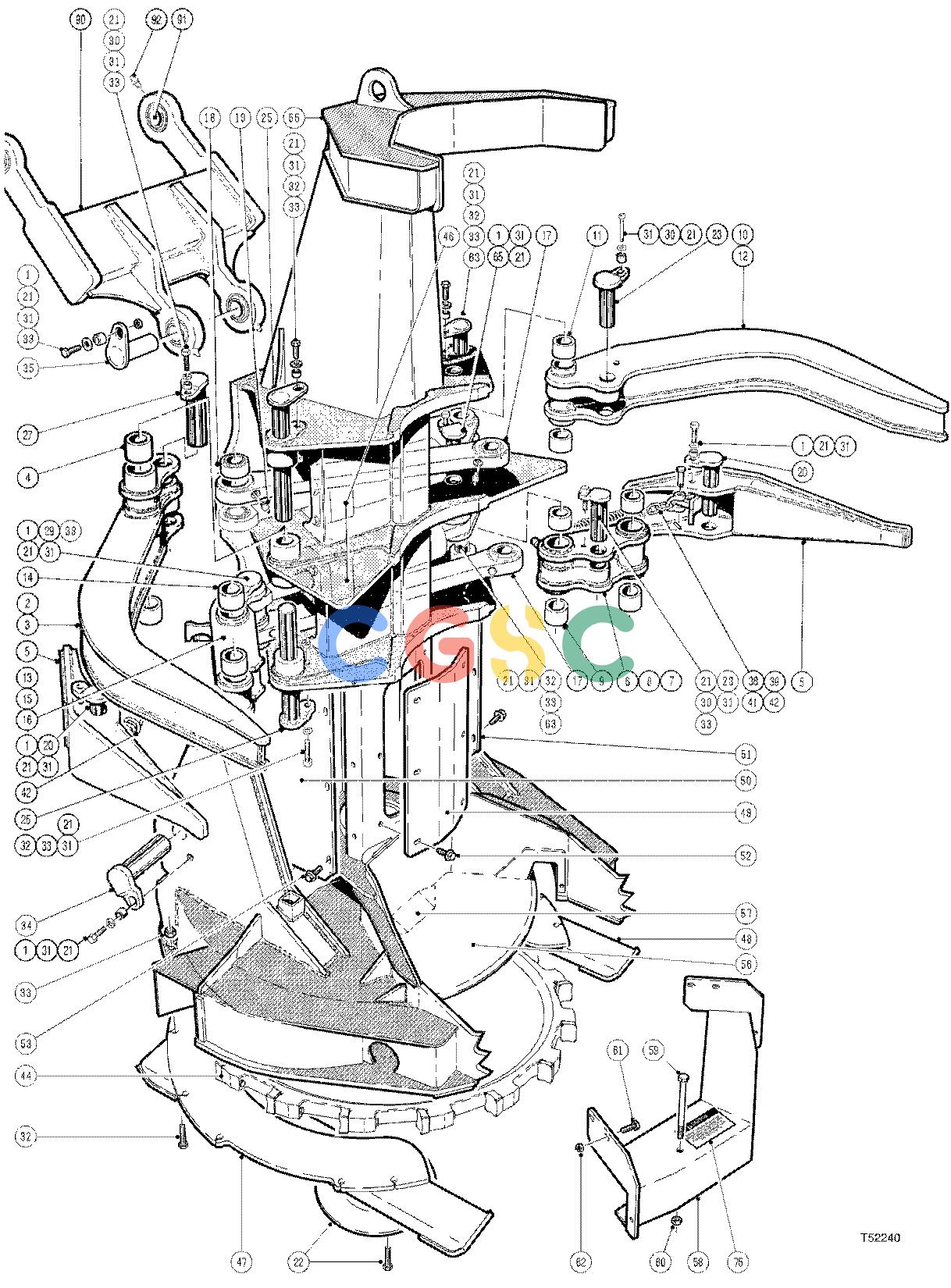 约翰迪尔零件查询D566 - ATTACHMENTS FELLING HEAD JD843H ( 10BC1509 - ) 4534-091/10 [4534-091/10]EPC John Deere online