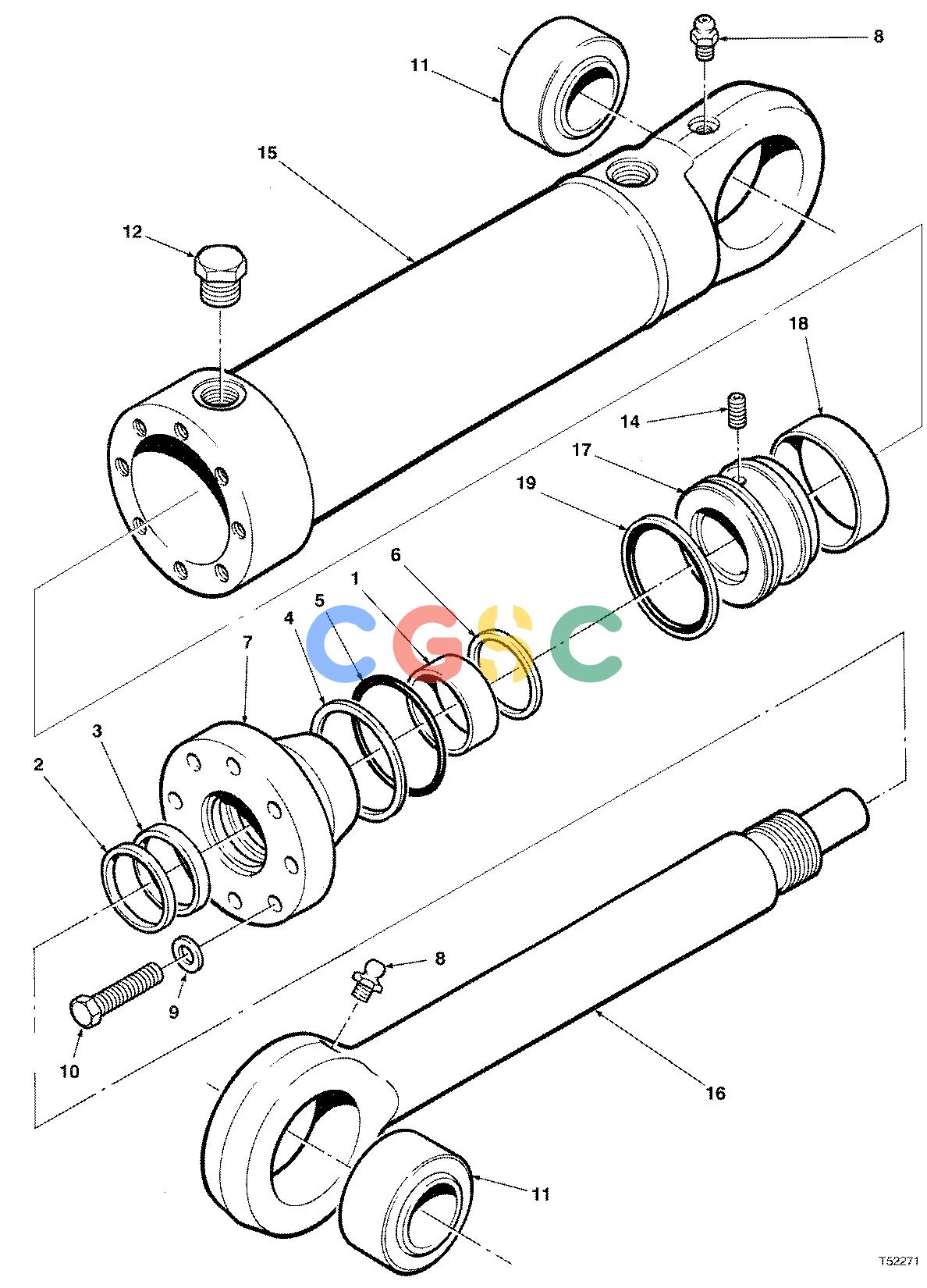 约翰迪尔零件查询D567 - ATTACHMENTS CYLINDER CLAMP ( 10BC1334 - ) 2876-027/10 [2876-027/10]EPC John Deere online