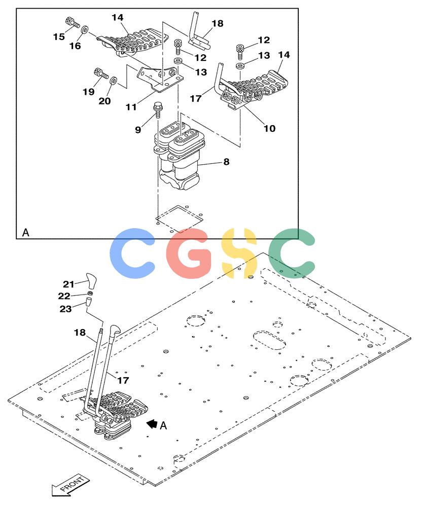 纽荷兰零件查询(E805) - CRAWLER EXCAVATOR (1/05-) (09-037-00[01]) - TRAVEL CONTROL - OPERATORS COMPARTMENT New Holland Constructuion