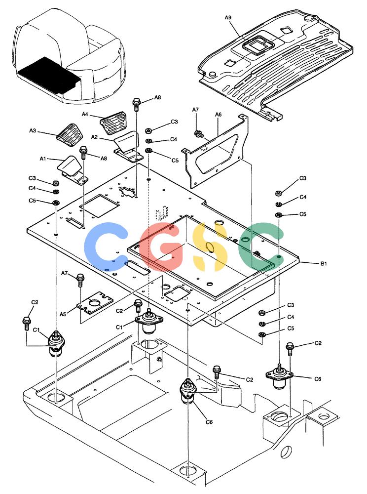 纽荷兰零件查询(E70) - MIDI CRAWLER EXCAVATOR (NA) (1/06-) (038) - PLATE GROUP, FLOOR New Holland Constructuion