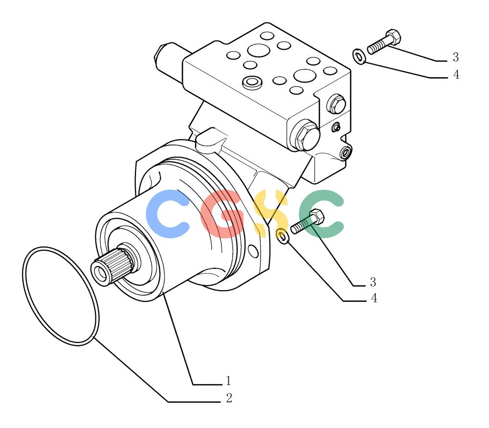 纽荷兰零件查询(D150) - CRAWLER DOZER (1/05-) (3.140[01]) - HYDRAULIC MOTOR New Holland Constructuion