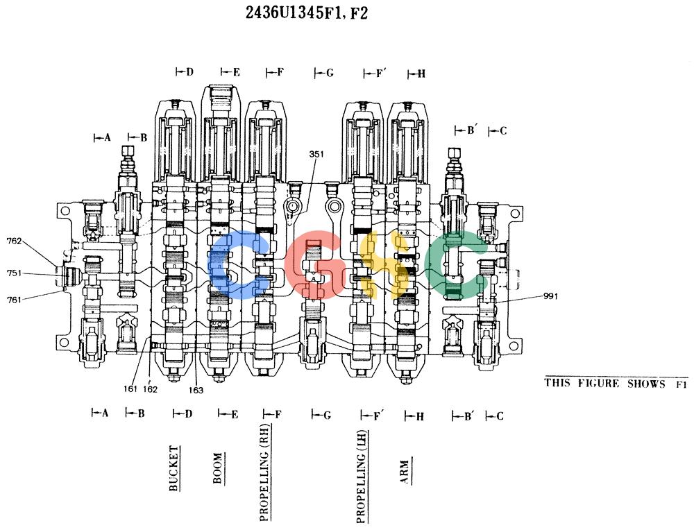 神钢零件查询(K916LC) - MARK II EXCAVTOR ASN YS0201 (1/89-12/03) (10-014[01]) - VALVE ASSY, CONTROL Kobelco