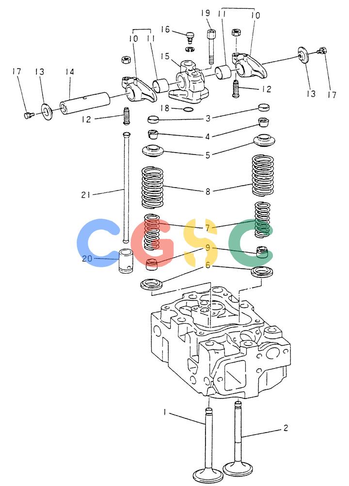 神钢零件查询(6D22-TC) - MITSUBISHI DIESEL ENGINE - K909A, K912A, K916, & K935 (1/76-12/06) (01-013) - VALVE GEAR TRAIN Kobelco