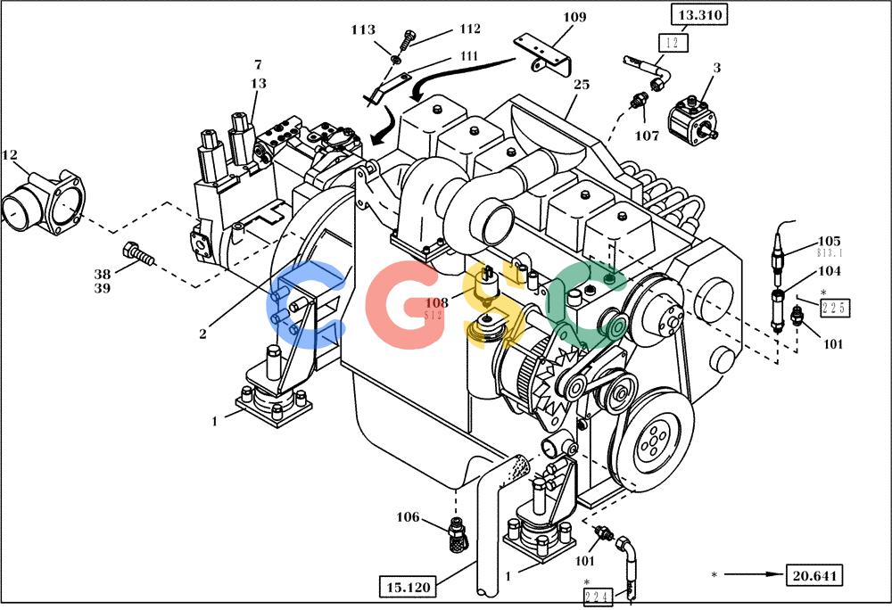 纽荷兰零件查询(EC240) - CRAWLER EXCAVATOR (5/00-) (13.011[001]) - MOTOR MOUNTING PARTS (S/N 724002-724020) New Holland Constructuion