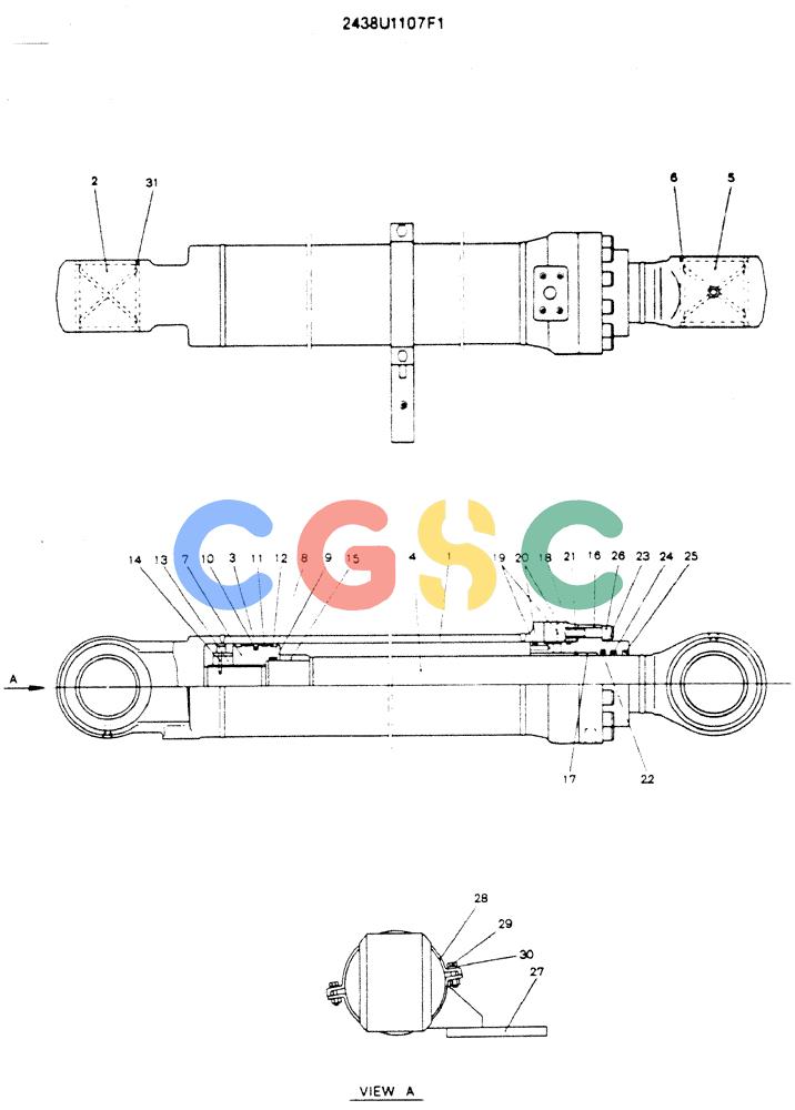 神钢零件查询(MD200C) - EXCAVATOR BTW YQU0701 - YQU2000 (1/80-12/06) (15-002) - CYLINDER ASSY (L. H. BOOM) Kobelco