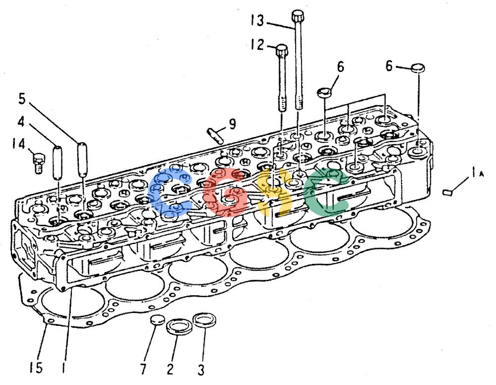 神钢零件查询(MD240C) - EXCAVATOR ASN LLU00601 (1/80-12/06) (17-006) - CYLINDER HEAD Kobelco