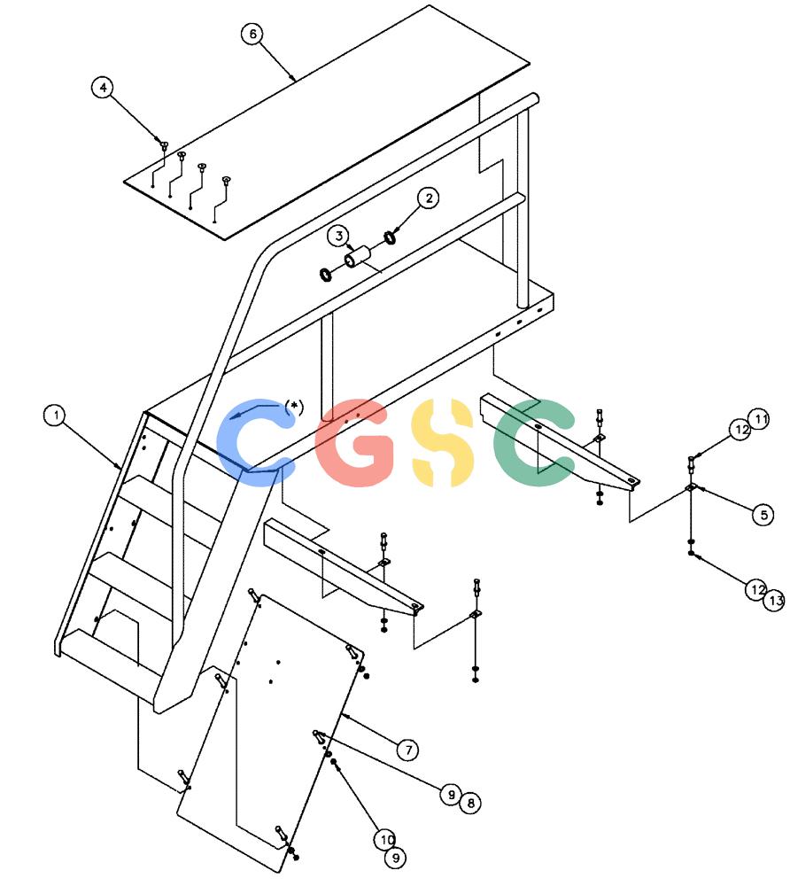 凯斯零件查询(FLX3300B) - FLOATER - 2002 (9/02-10/03) (04-008) - WALKWAY ASSEMBLY Case Agriculture