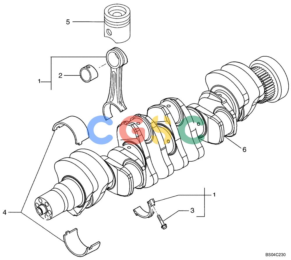 纽荷兰零件查询(DC95) - CRAWLER DOZER (8/04-) (02-24) - PISTONS - CONNECTING ROD New Holland Constructuion