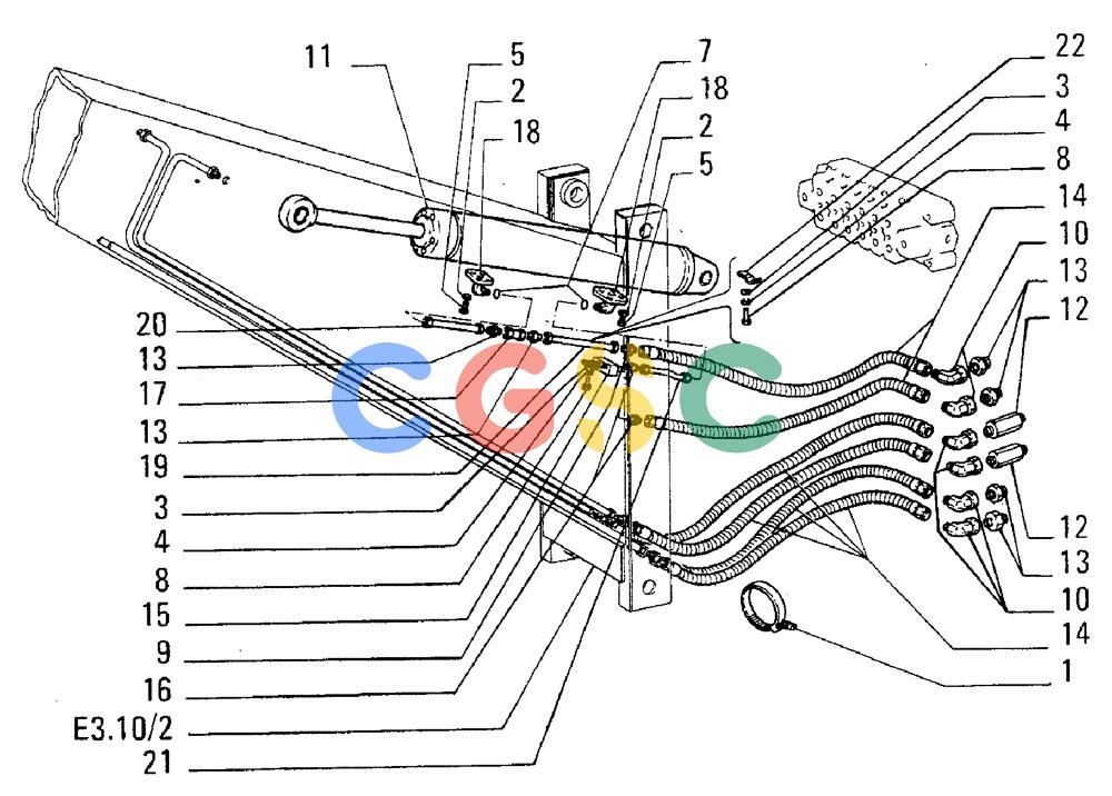 纽荷兰零件查询(FL5B) - CRAWLER LOADER (E3.02/2[001]) - HYDRAULIC SYSTEM New Holland Constructuion